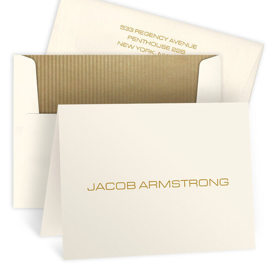 Luxury Armstrong Folded Note Card Collection - Raised Ink